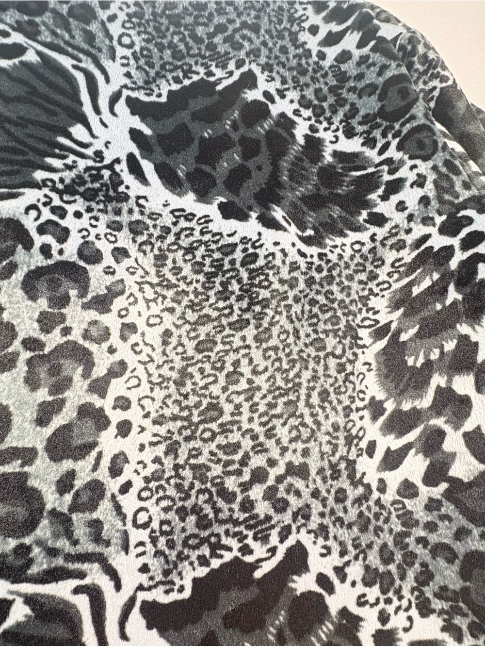 Ruby Rd. Black & White Animal Print Button-Front Top - Picture 7 of 7